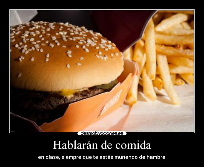 Hablarán de comida - 