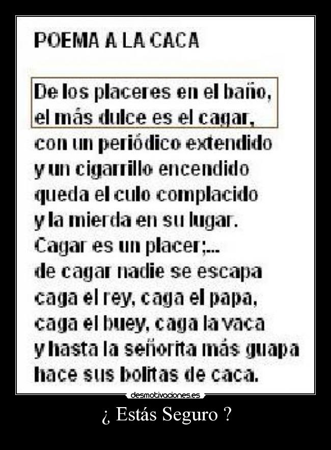 ¿ Estás Seguro ? - 