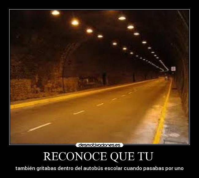 RECONOCE QUE TU - también gritabas dentro del autobús escolar cuando pasabas por uno