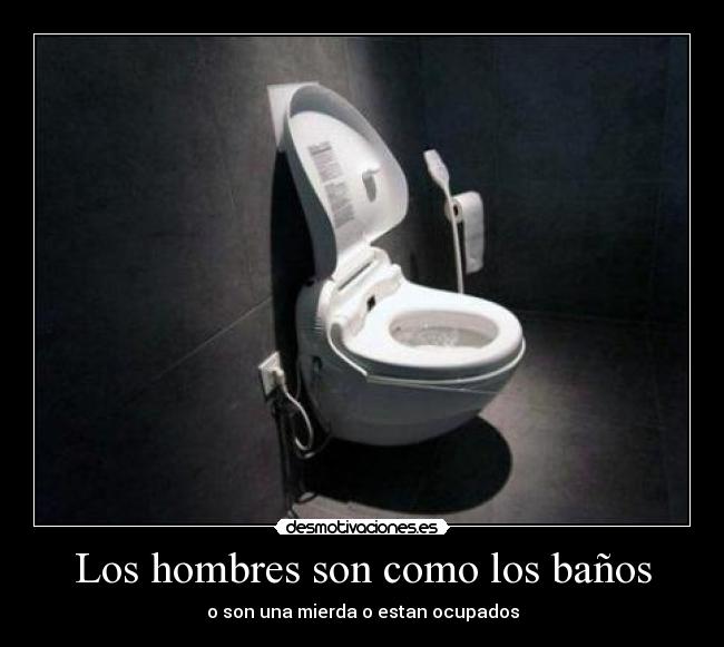Los hombres son como los baños - o son una mierda o estan ocupados