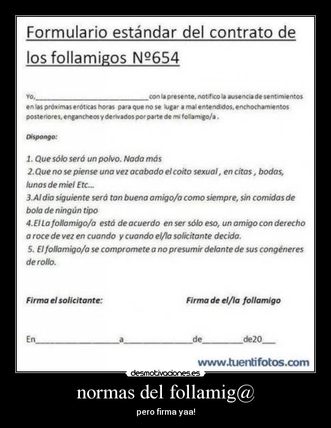 normas del follamig@ - 