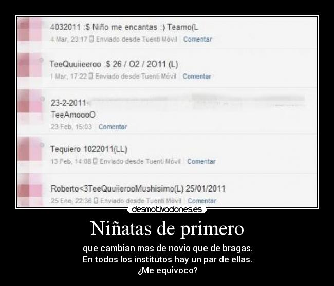 Niñatas de primero -