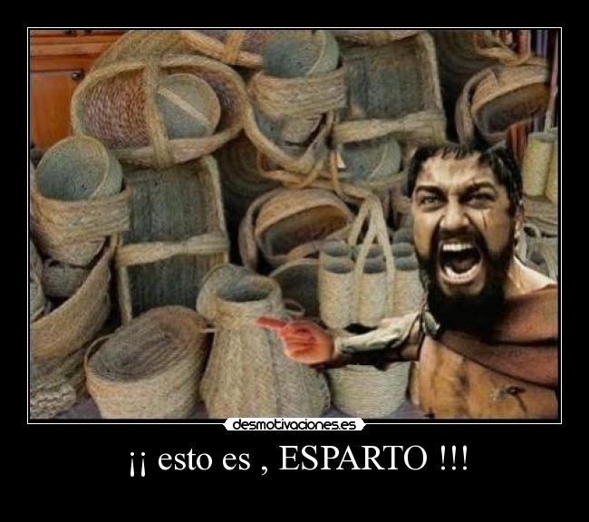 ¡¡ esto es , ESPARTO !!! -