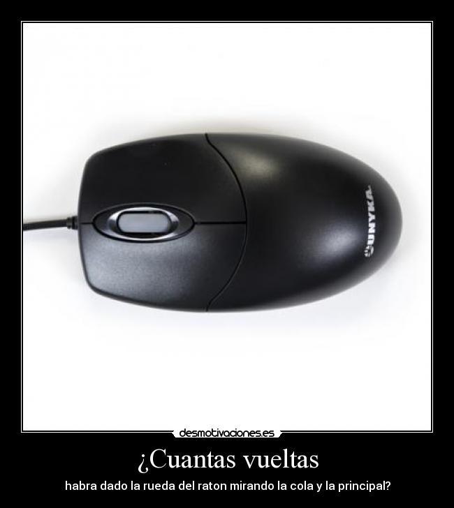 ¿Cuantas vueltas - habra dado la rueda del raton mirando la cola y la principal?