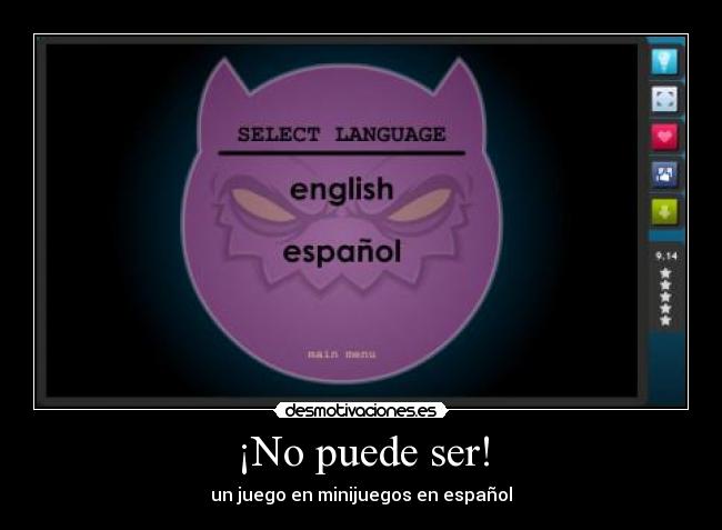 ¡No puede ser! - un juego en minijuegos en español