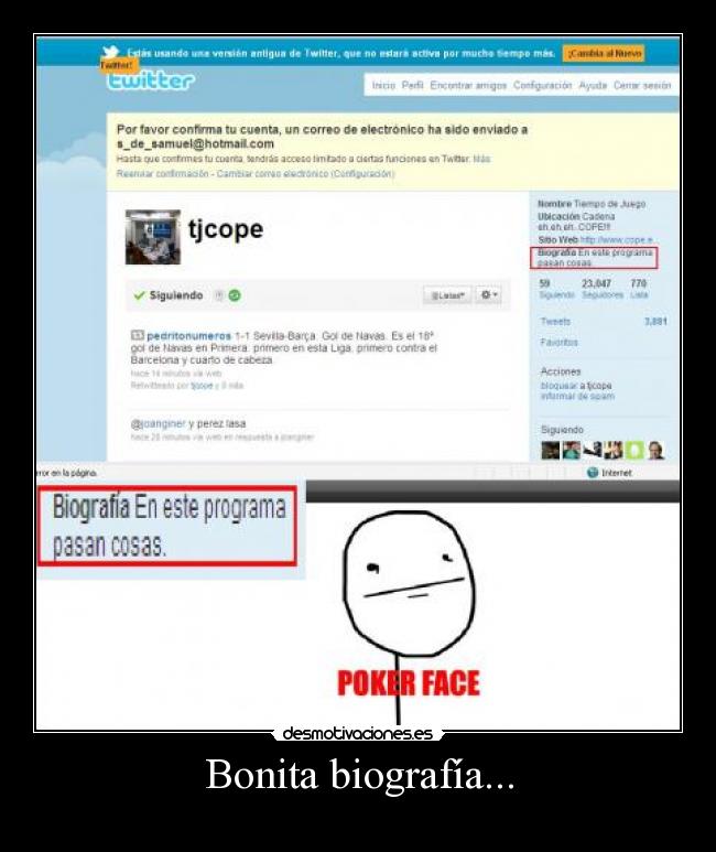 Bonita biografía... -