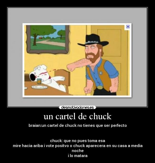 un cartel de chuck -