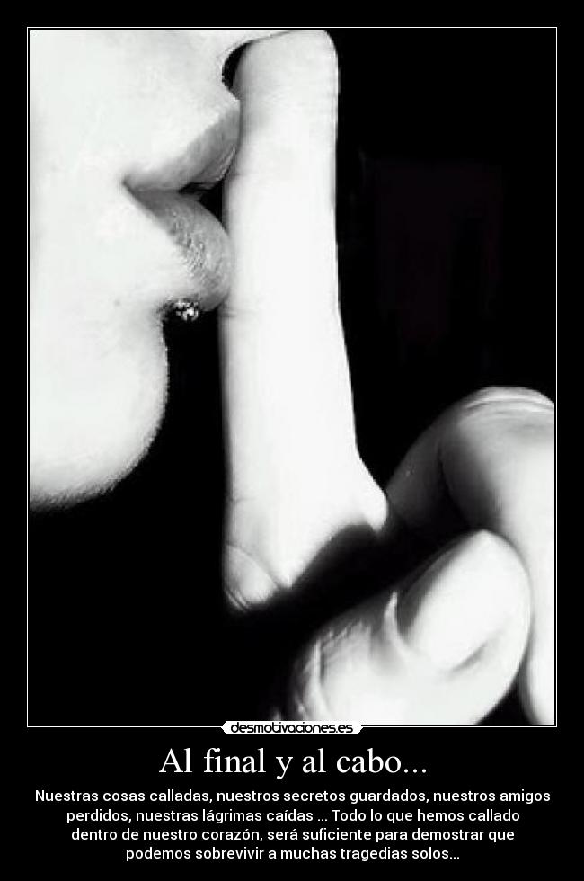 Al final y al cabo... -