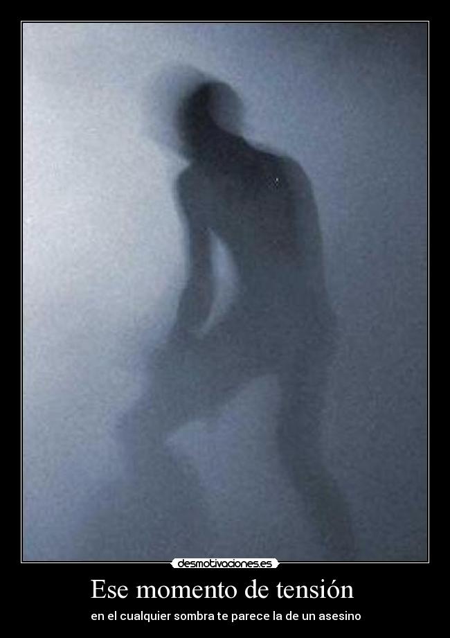 Ese momento de tensión  - en el cualquier sombra te parece la de un asesino