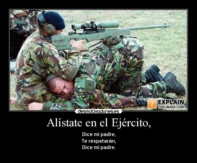 carteles alistate ejercito desmotivaciones