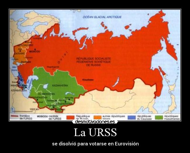 La URSS - se disolvió para votarse en Eurovisión