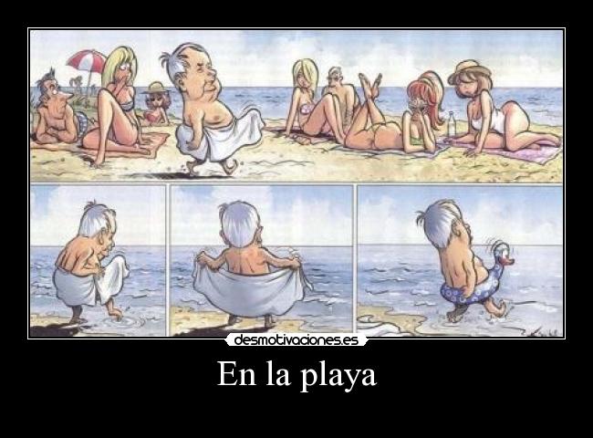 En la playa -