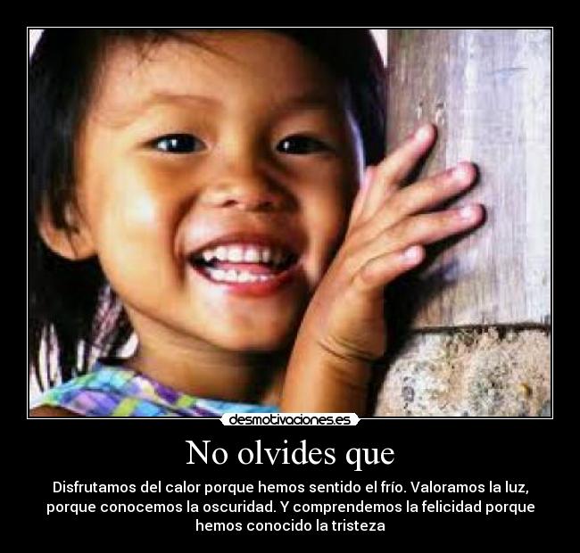 No olvides que - 