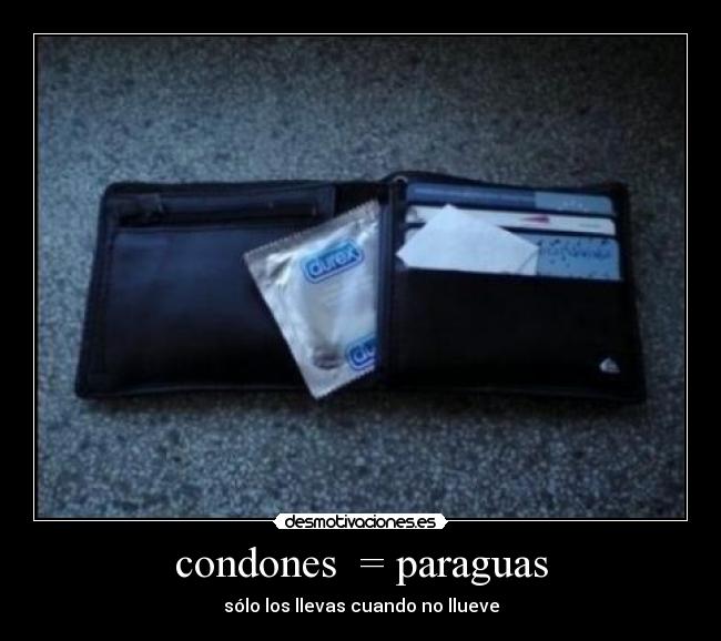 carteles condones paraguas desmotivaciones