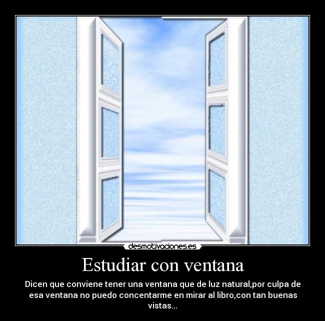 Estudiar con ventana -