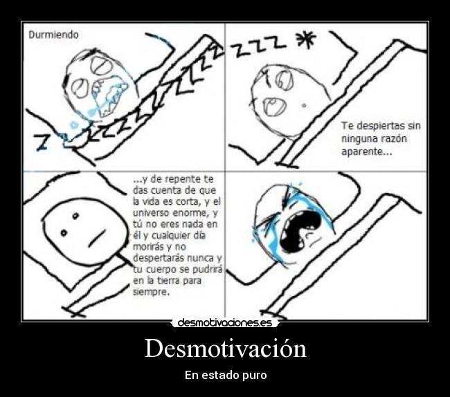 carteles dormir despertar llorar desmotivaciones