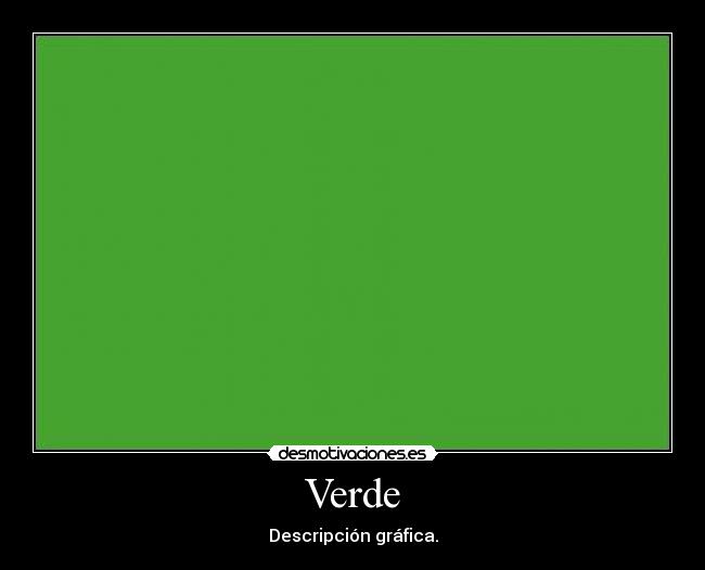 Verde - Descripción gráfica.