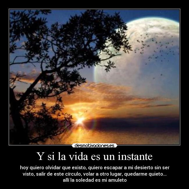 Y si la vida es un instante - 