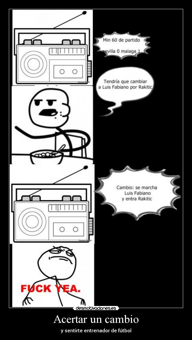 Acertar un cambio - y sentirte entrenador de fútbol
