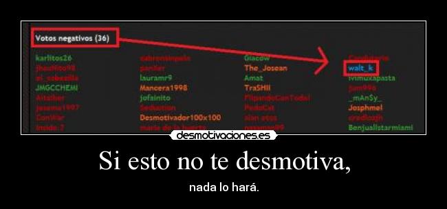 Si esto no te desmotiva, - nada lo hará.