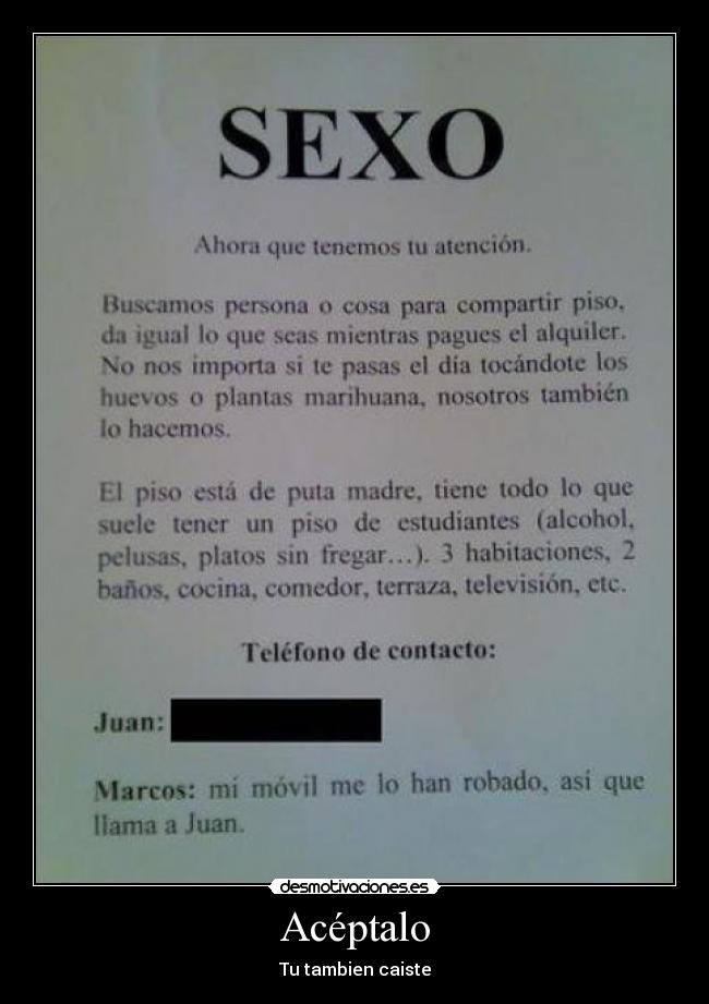 Acéptalo - Tu tambien caiste