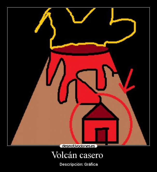 Volcán casero -