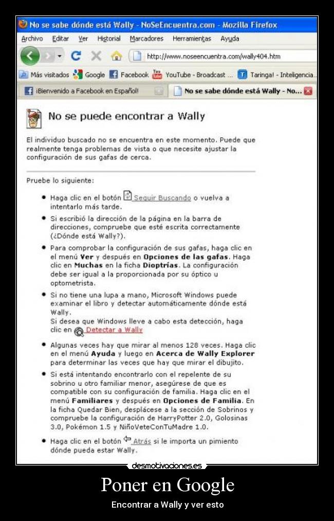 Poner en Google - Encontrar a Wally y ver esto