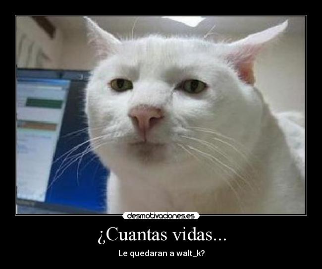 ¿Cuantas vidas... - Le quedaran a walt_k?