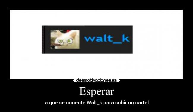 Esperar - a que se conecte Walt_k para subir un cartel