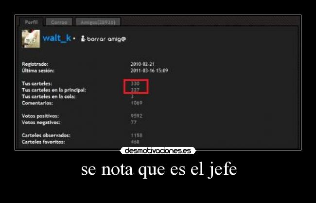 se nota que es el jefe -