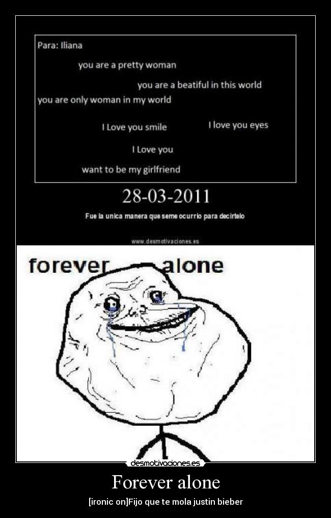 carteles forever alone desmotivaciones