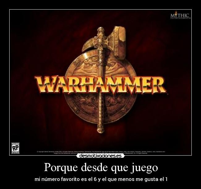 Porque desde que juego - mi número favorito es el 6 y el que menos me gusta el 1