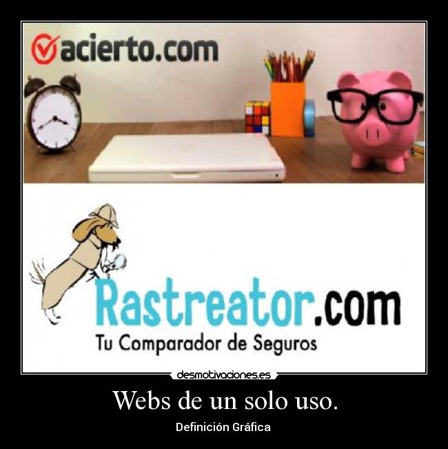 Webs de un solo uso. - Definición Gráfica 