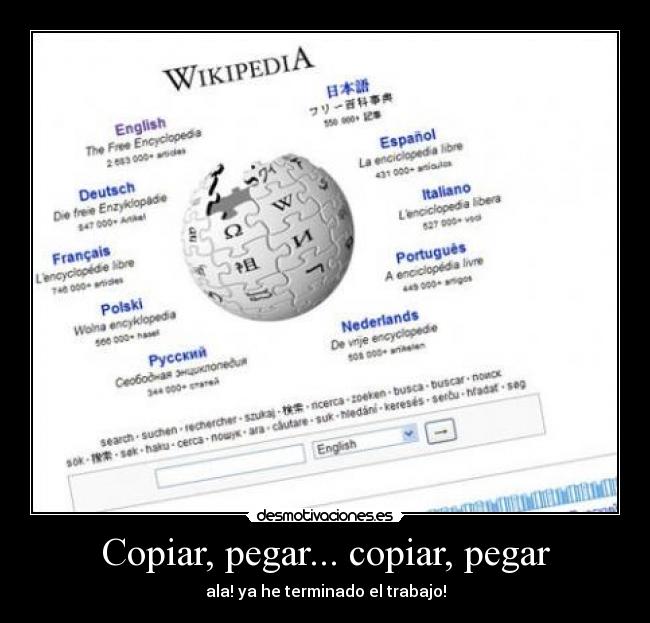 Copiar, pegar... copiar, pegar -