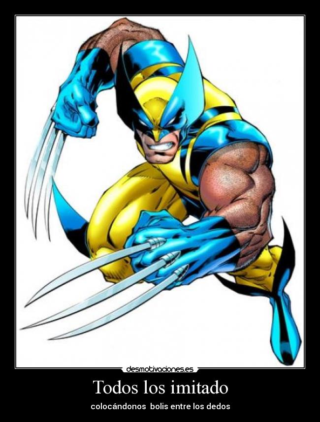 Todos los imitado - colocándonos bolis entre los dedos