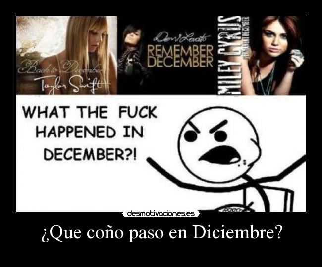 ¿Que coño paso en Diciembre? -
