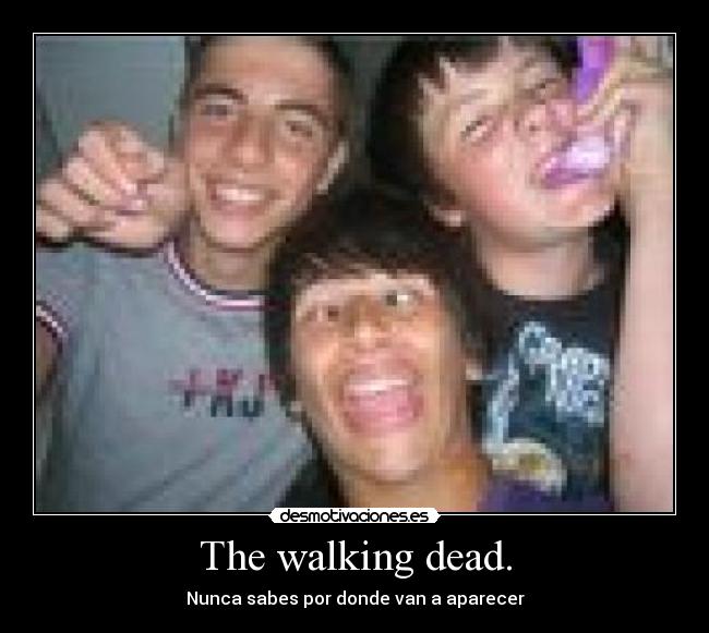The walking dead. - Nunca sabes por donde van a aparecer