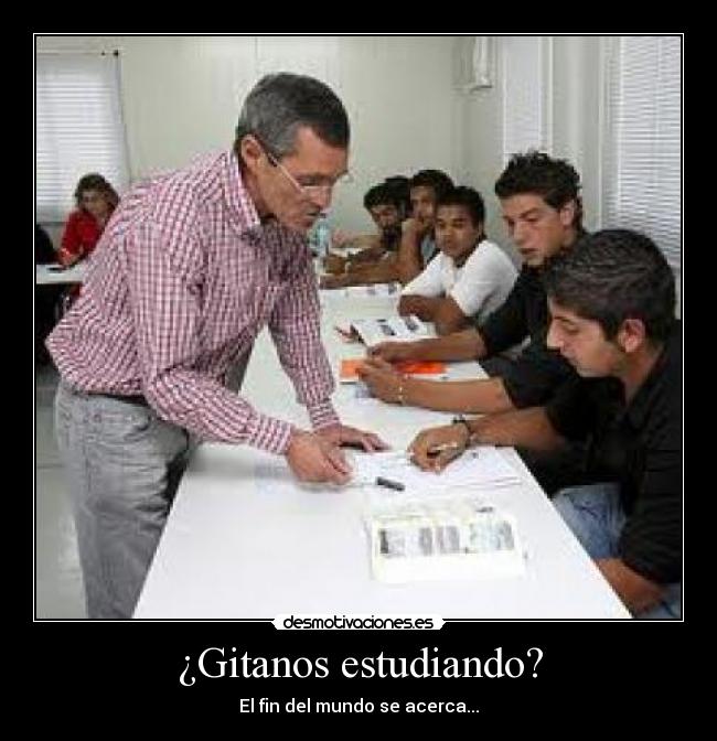 carteles gitanos estudiando desmotivaciones