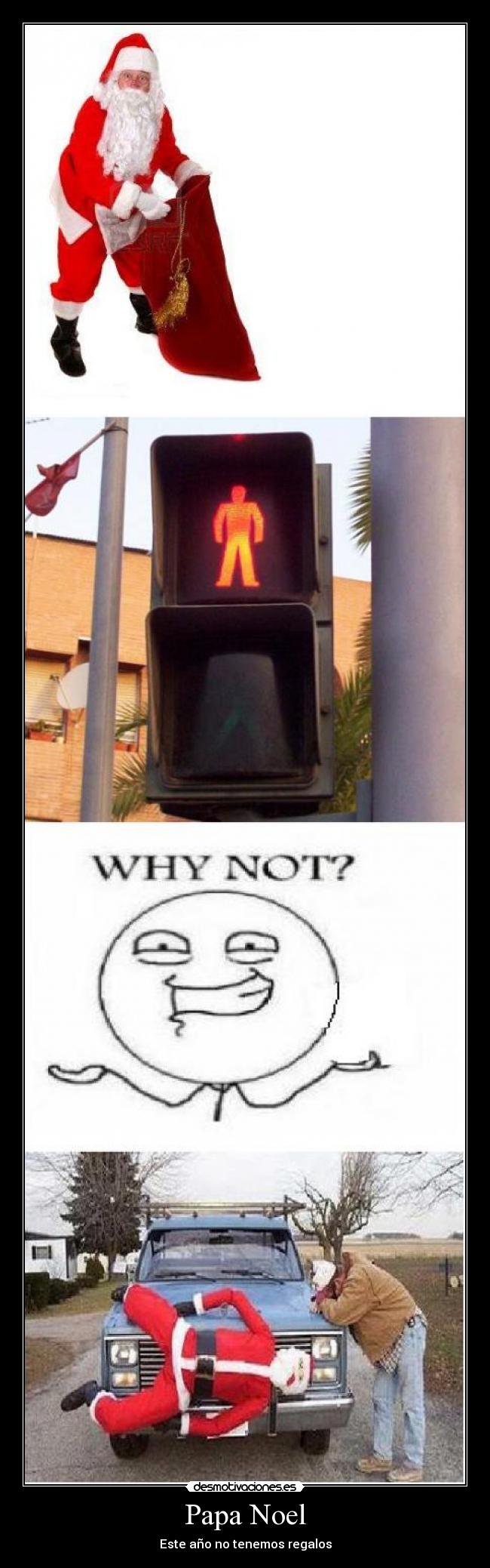carteles papa noel desmotivaciones