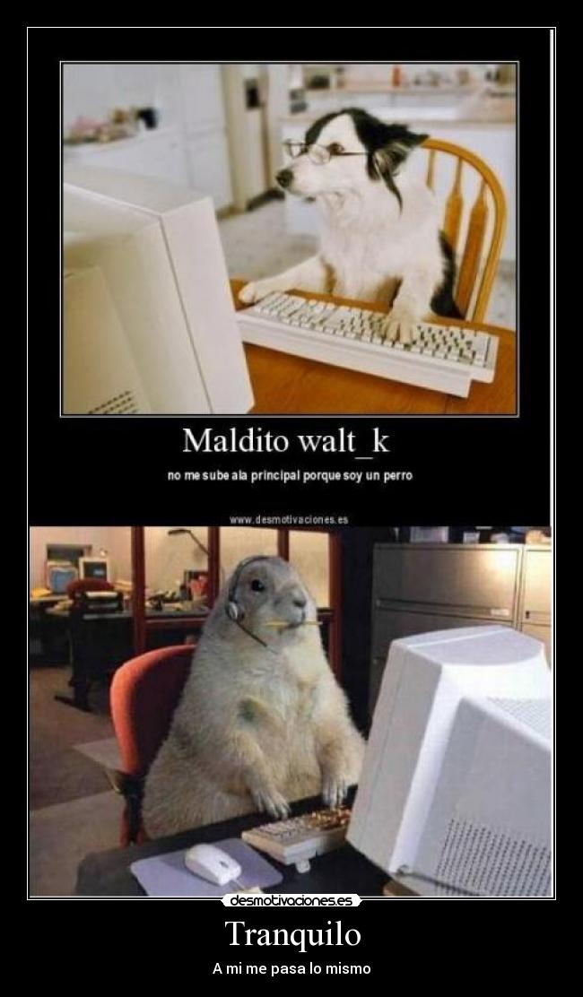 Tranquilo - A mi me pasa lo mismo