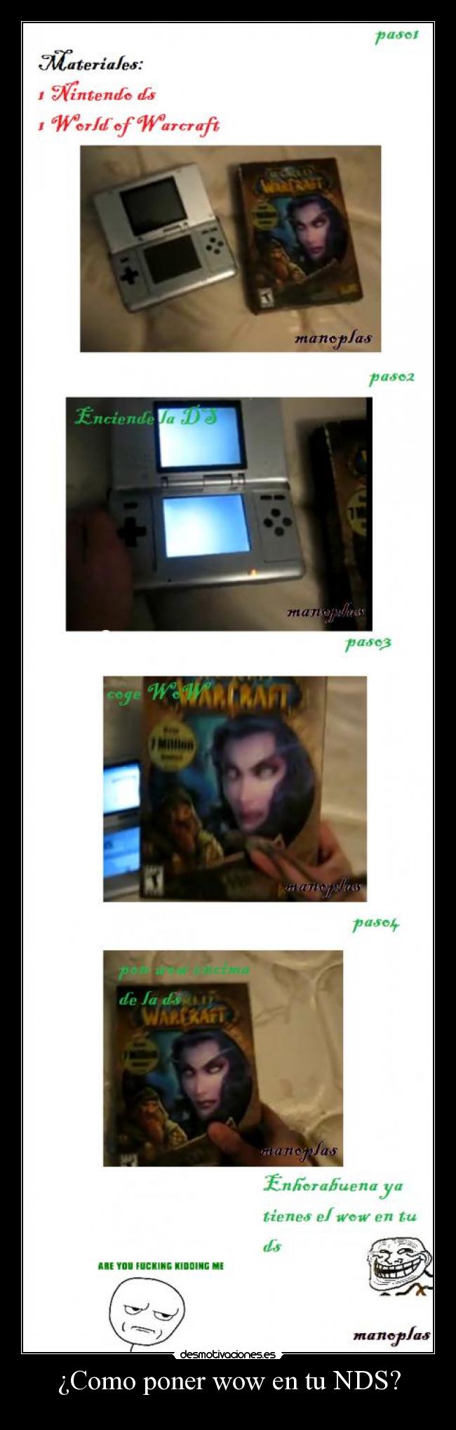 ¿Como poner wow en tu NDS? - 