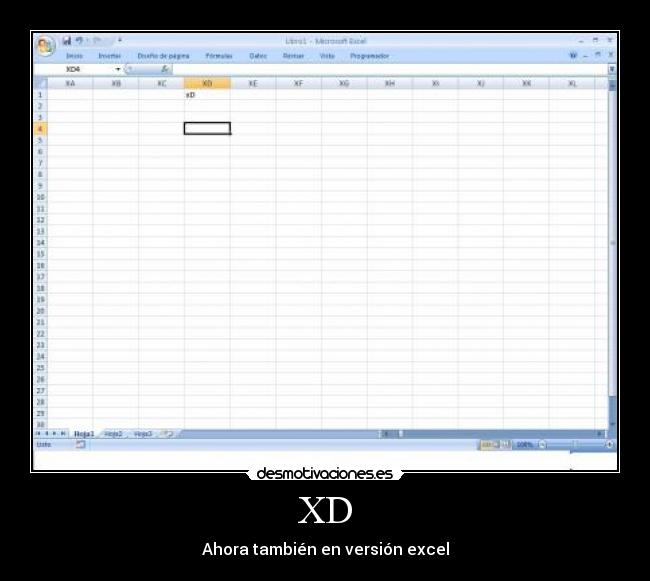 XD - Ahora también en versión excel