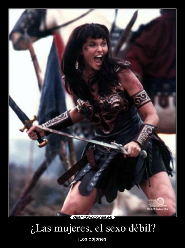 carteles sexo xena guerrera mujeres desmotivaciones