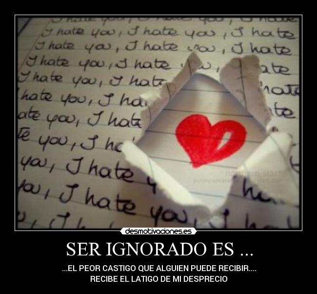 SER IGNORADO ES ... - 