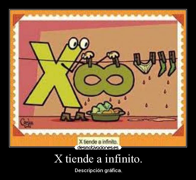 X tiende a infinito. - Descripción gráfica.
