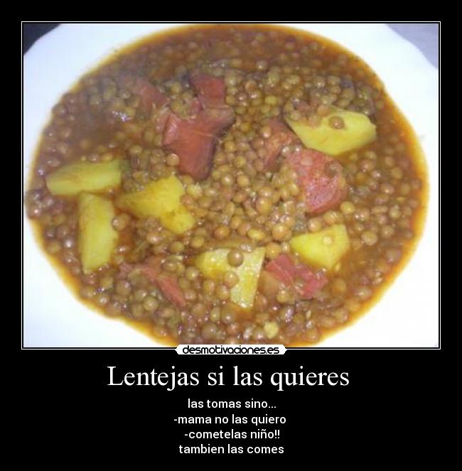 carteles lentejas desmotivaciones