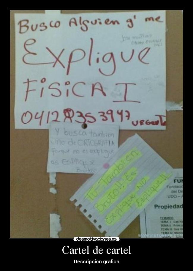 Cartel de cartel - Descripción gráfica