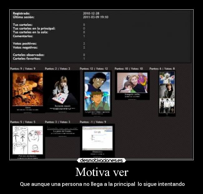 Motiva ver - Que aunque una persona no llega a la principal lo sigue intentando