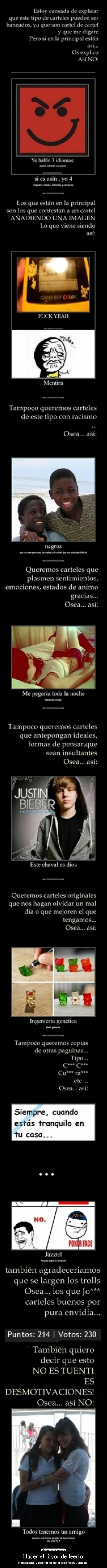 Hacer el favor de leerlo  - 