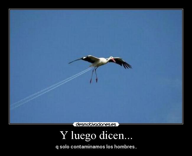 Y luego dicen... - q solo contaminamos los hombres..